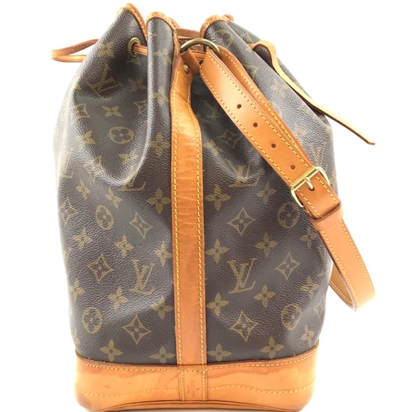 Bucket  Brown Coated Canvas Shoulder Bag - Picture 3 of 8